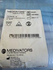 Abito Impermeabile Medivators Welmed AAMI Livello 3 Confezione da 10 Tg XL Nuovo - Foto 1 di 6