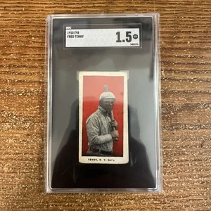 1910 E98 FRED TENNY N.Y RED BACKGROUND SGC GRADED 1.5 - Picture 1 of 2