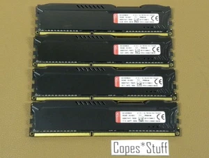 Kingston HyperX Fury HX313C9FBK2/8G DDR3 PC3-10600u LOT (4) x 4GB = 16GB RAM - Picture 1 of 3