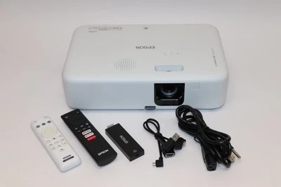 Epson EpiqVision Flex CO-FH02 FHD 3000 Lumens Smart 3LCD Projector Only 40 Hours - Image 1 of 4