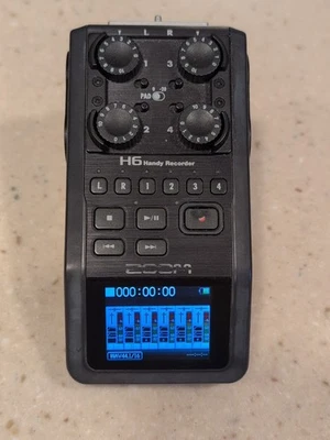 Zoom H6 All Black 6-Input 6 Track Portable Handy Recorder Mic Capsule NO MICS - Image 1 of 4