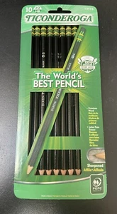 #2 HB DIXON TICONDEROGA 13915 BLACK 10 Pack Pencil-NEW - Imagen 1 de 2