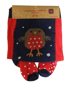 Baby Christmas Penguin Robin Tights, Babies Comfort Fit Xmas Tight, 6-24 Months - Picture 1 of 3
