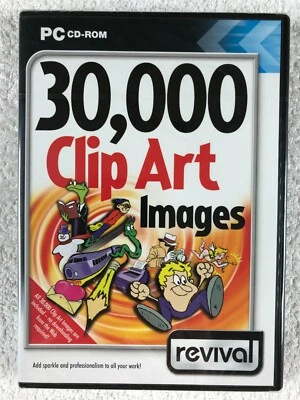 30,000 Clip Art Images - Windows PC - NEW & SEALED - CD-ROM - Revival - Image 1 of 2
