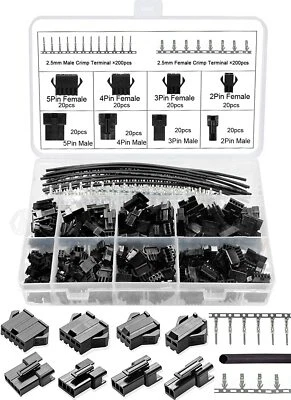 570Pcs 2 3 4 5 Pin 2.5 mm Pitch Male and Female Connector Female Adapter - Image 1 of 4