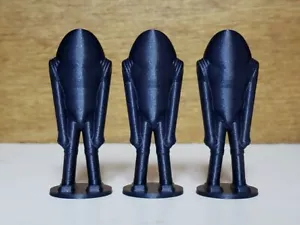 Earth Vs The Flying Untertassen Alien X 3 (54 mm/1:32 Maßstab) metallicblau - Bild 1 von 6