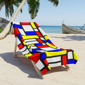 65 MCMLXV Mondrian Color Block Print Strandtuch - Bild 1 von 7