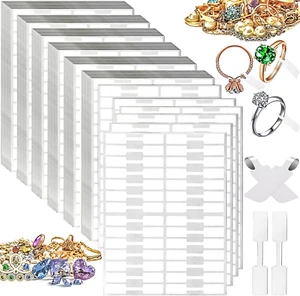 Blank Jewelry Price Tags 2000 Pcs Self Adhesive Necklace Ring Labels - Picture 1 of 12