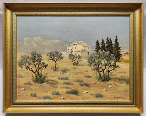ELY LAUMONIER, FRENCH ORIGINAL CANVAS OIL PAINTING, PRÉS DE EYGALIÈRES ALPILLES. - Picture 1 of 24