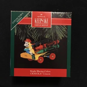Hallmark Keepsake Christmas Ornament Bright Blazing Colors CRAYOLA Crayon 1992 - Picture 1 of 7