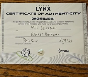 Minnesota Lynx Rachel Banham Autograph Basketball  - Picture 1 of 6
