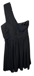 Express Dress Size 6 Black One Shoulder Short New Wedding Prom Formal Homecoming - Picture 1 of 6