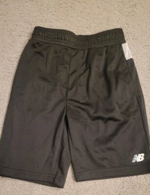 NWTBoys New Balance athletic mesh shorts black with white accents Size M (10/12) - Image 1 of 4