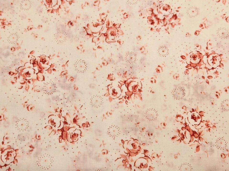 DURHAM QUILT COLLECTION, Floral Dots Off-White Lecien Cotton Fabric 1/2 YARD - Image 1 of 4