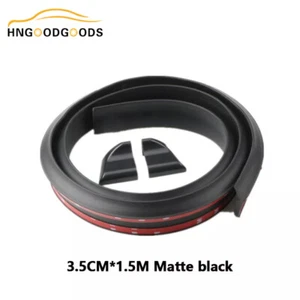 1× Matte Black 4.9FT Car Rear Tail Trunk Spoiler Lip Top Roof Wing Tailfin Trim - Picture 1 of 6