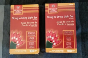 (2 boxes) RED Christmas 100 Incandescent Light String (200 lights total) NEW - Picture 1 of 1