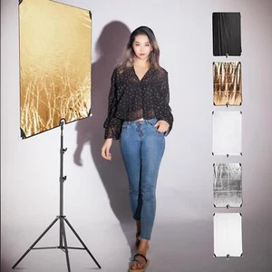 Light Reflector 5in1 Flag Panel 60-100cm Photography Stand Multi Studio Diffuser - Picture 1 of 66