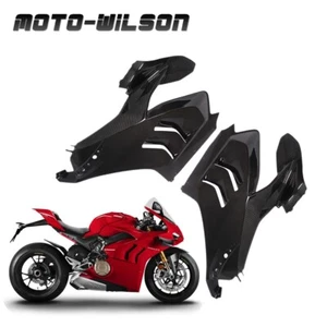 For Ducati Panigale V4 V4R 2020 2021 Carbon Fiber Side Fairings Side Panel Cover - Picture 1 of 12