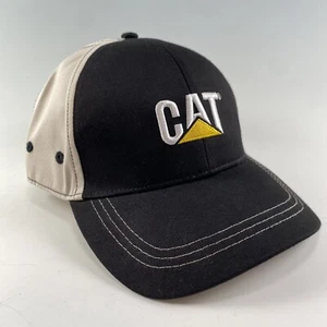 Caterpillar CAT Equipment Logo Truckermütze schwarz & creme Druckknopflasche Kappe Einheitsgröße - Bild 1 von 10
