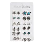 12 Pairs Mixed For For Stud Earrings Set Attractive Beach