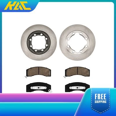 Disc Front Rotors+Brake Pads for GMC K3500 1988-2000 Dodge Ram 2500 1994-1996 - Image 1 of 4