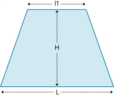 Vetro ceramico x modello INVICTA CHAMANE ( trapezio ) 56,5 cm  x 41 cm/35 cm   - Immagine 1 di 2