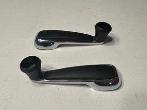 VW Pair (2pc) Window Crank Handle Black Bug Thing Beetle Karmann Ghia Bus Type 3 - Picture 1 of 11