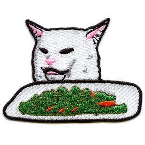 Smudge The Table Cat Meme Embroidered Iron On Patch - Picture 1 of 2