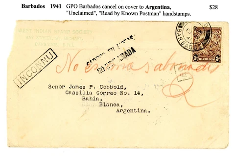 Barbados 1941 Cover Cover