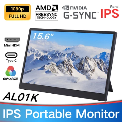 Alcopaca AL01K 15.6" Portable Display Monitor FHD IPS Type-C For Gaming / Work - Image 1 of 4