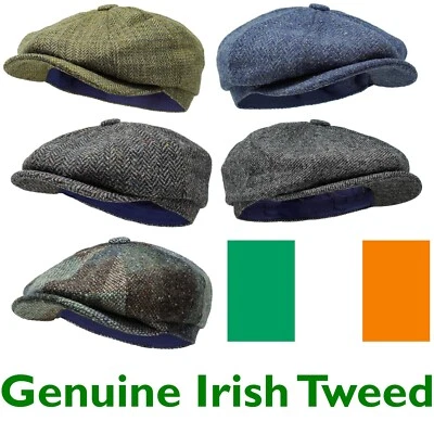 GENUINE IRISH TWEED Baker Boy or Newsboy Cap - choice of 3 sizes - Irish Quality - Image 1 of 4