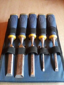 IRWIN MARPLES CARPENTERS BEVEL EDGE CHISELS. 5PC SET. - Picture 1 of 4
