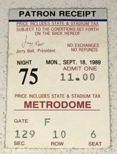 Twins Angels Ticket Stub Kent Hrbek HR #200 Puckett Hit Patron Receipt 9/18/1989 - Picture 1 of 2