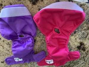 Pet Parents Washable Dog Diapers 2 / 2 Colors 9-15” waist new unworn pink/lilac - Picture 1 of 5