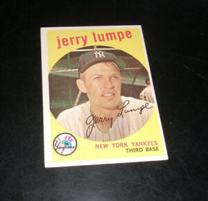 1959 TOPPS #272 JERRY LUMPE YANKEES WHITE BACK RARE FIND SHARP CORNERS  NEW YORK
