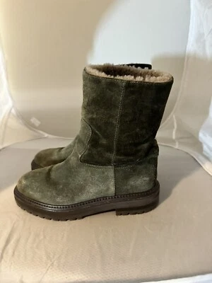 Jimmy Choo Marrón Yari Piel de Oveja Forrada Gamuza Botines Talla 37.5 Foto 1 de 4