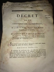 RESTITUTIONS SUR LE PRIX DES DOMAINES NATIONAUX . 1794. - Foto 1 di 1