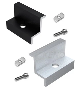 Endklemme 30, 35, 40mm Komplett Befestigungsset Photovoltaik-Module PV ALU Solar - Bild 1 von 10