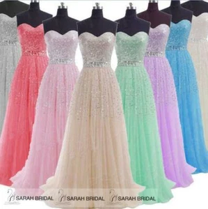 Women Sexy Sequins Ball Gown Quinceanera Long Evening Party Wedding  Dress DIWS - Picture 1 of 10