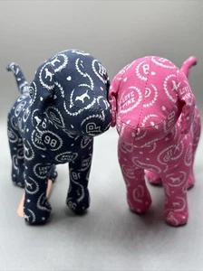 Love Pink Victoria's Secret Blue & Pink 86 Puppies Plush Stuffed Animal w Tags - Picture 1 of 7