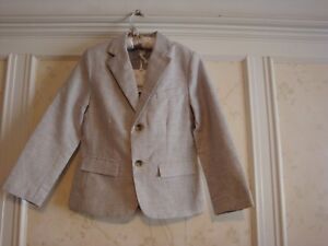 NWT $109 Janie And Jack  Special Occasion Boys  LINEN SUIT BLAZER  4  4T