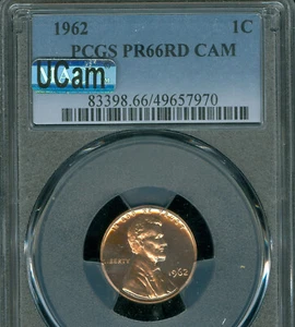 1962 LINCOLN CENT PCGS PR66 RD CAM MAC DCAM * - Picture 1 of 2