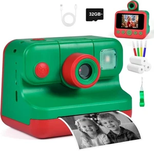 Kids Camera - 2.4'' Instant Camera for Kids with 3 Rolls Print Paper & 32GB Card - Picture 1 of 7