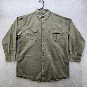RedHead Button Down Green Long Sleeve Pocket Shirt Fishing Bass Embroidered L - Picture 1 of 12