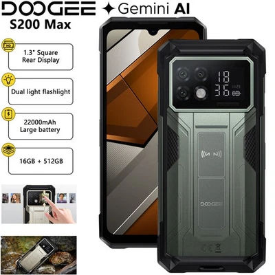 DOOGEE S200 MAX 5G Rugged Phone Dual Screen Android Outdoors NFC Mobile Global - Image 1 of 4