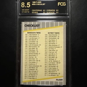 1989 Fleer Error Position Checklist Variation #655 Jr Only 1 On eBay Rare Insert - Picture 1 of 5