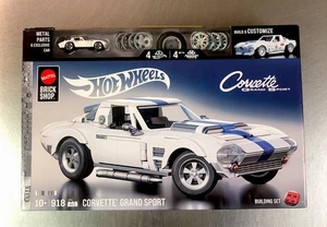 HOT WHEELS MODEL  BRICK SHOP BUILD & CUSTOMIZE CORVETTE GRAND SPORT 1:16 SCALE - Picture 1 of 11
