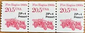 Scott #2264- MNH- Coil Strip of 3 Stamps - 20.5c Fire Engine 1900s MNH - Picture 1 of 1