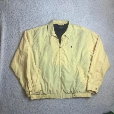 Vintage polo golf men's yellow flannel lined bi swing jacket crop 90s full zip - Image 1 of 4