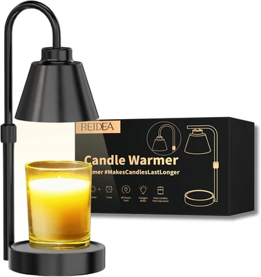 Temporizador de lámpara calentador de velas, regulable altura ajustable cera fundida para 3 mechas grandes  Foto 1 de 4